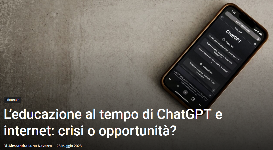 educazione al tempo di ChatGPT